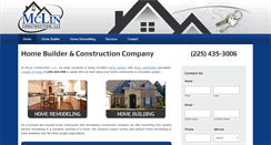 Desktop Screenshot of mclinconstruction.com