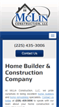 Mobile Screenshot of mclinconstruction.com